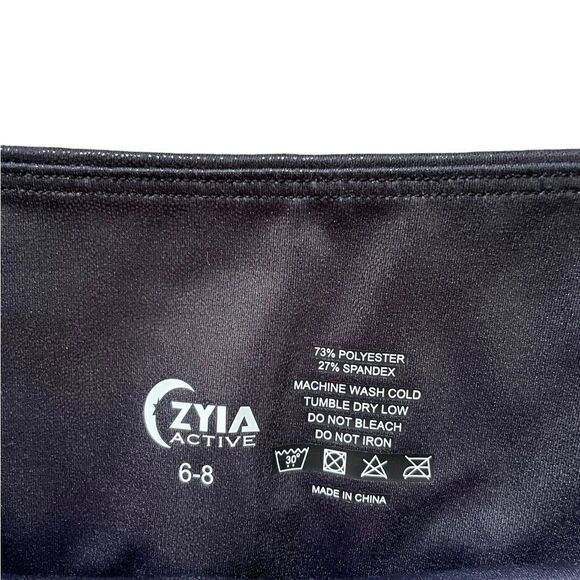 ZYIA Metallic Ombre Black White Leggings Size 6-8 - Picture 9 of 10